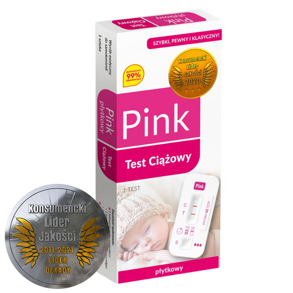 Test Ciążowy Pink TEST Płytkowy 